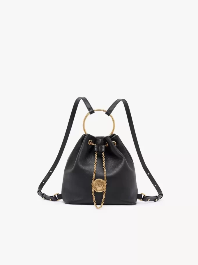 Petit sac à dos bracelet en cuir grainé