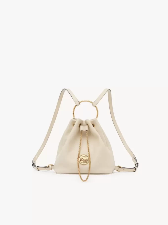 Petit sac à dos bracelet en cuir grainé