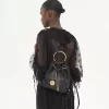 Petit sac à dos bracelet en cuir grainé