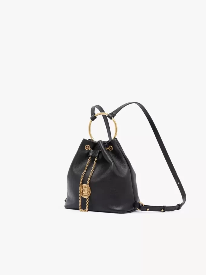 Petit sac à dos bracelet en cuir grainé