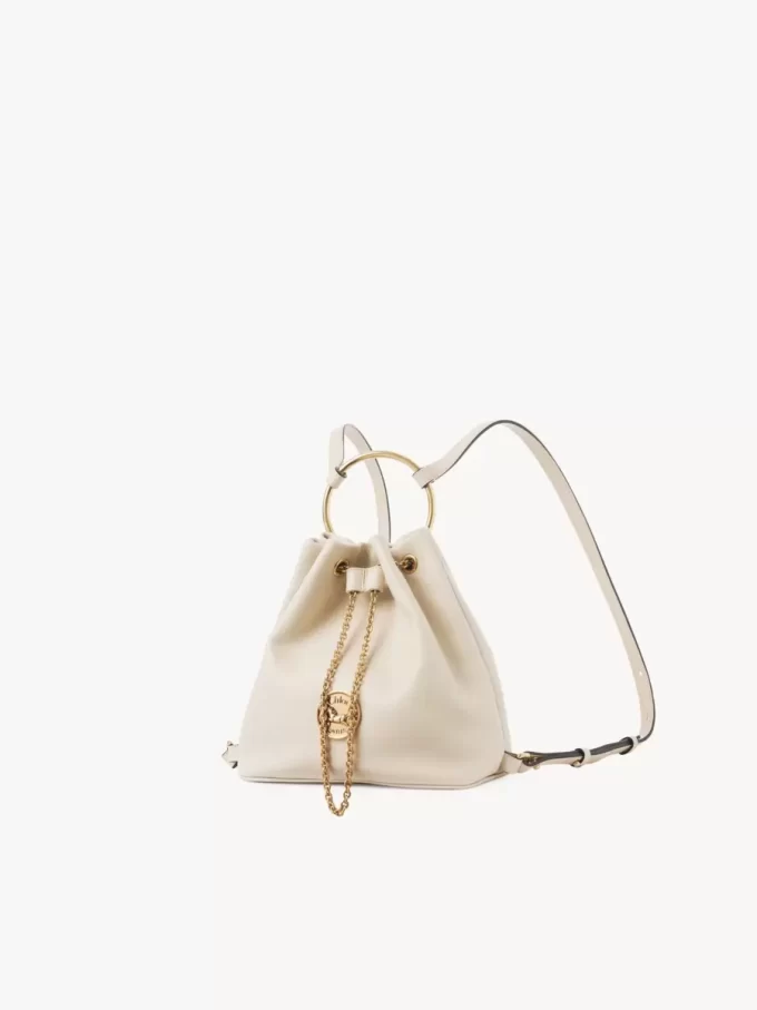Petit sac à dos bracelet en cuir grainé