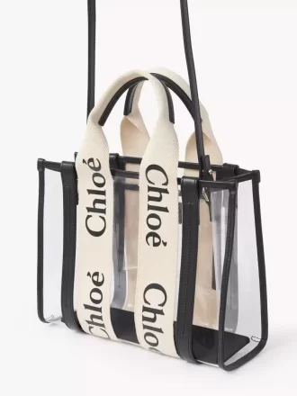 Petit sac fourre-tout Woody en gelée et cuir