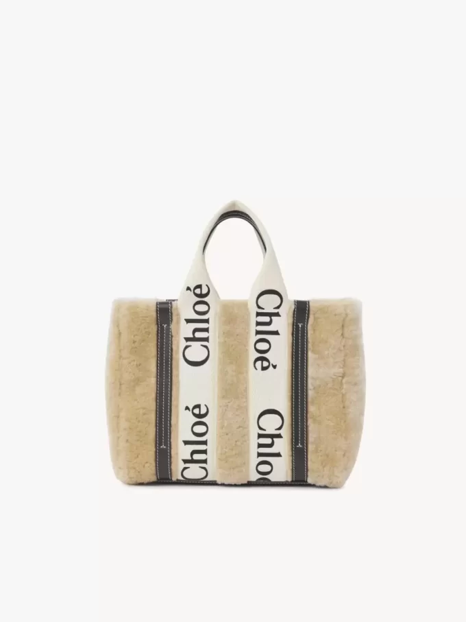 Petit sac fourre-tout Woody en peau lainée