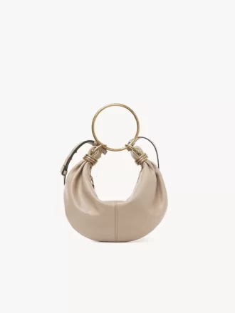 Petit sac hobo bracelet en cuir grainé