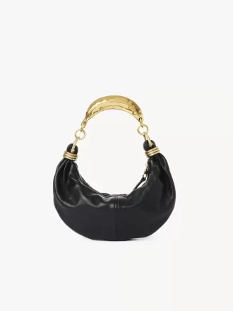 Petit sac hobo bracelet en cuir grainé