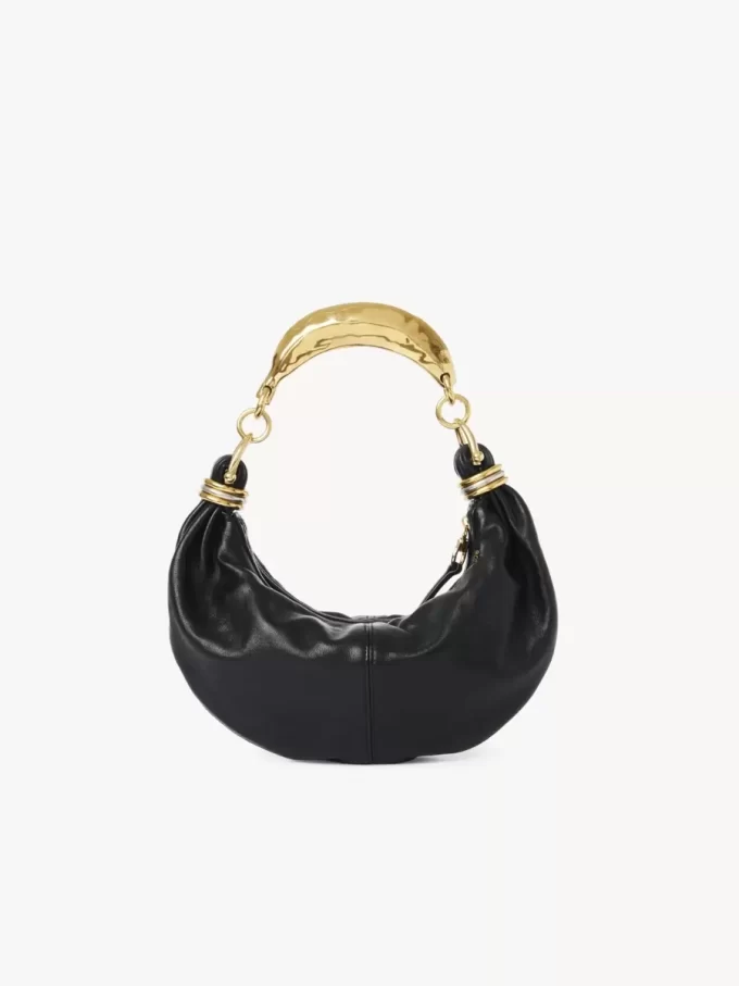 Petit sac hobo bracelet en cuir grainé Petit sac hobo bracelet en cuir grainé