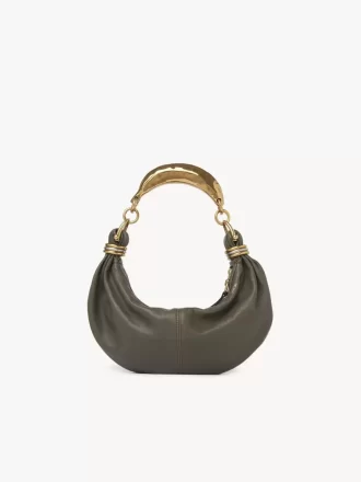 Petit sac hobo bracelet en cuir grainé