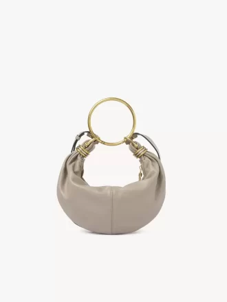Petit sac hobo bracelet en cuir grainé