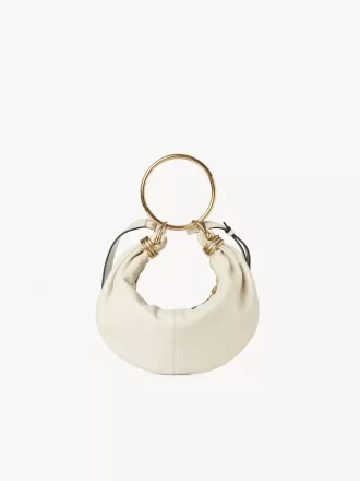 Petit sac hobo bracelet en cuir grainé