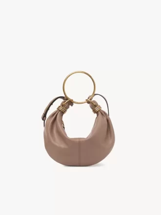 Petit sac hobo bracelet en cuir grainé
