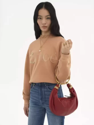 Petit sac hobo bracelet en cuir grainé