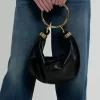 Petit sac hobo bracelet en cuir grainé Petit sac hobo bracelet en cuir grainé