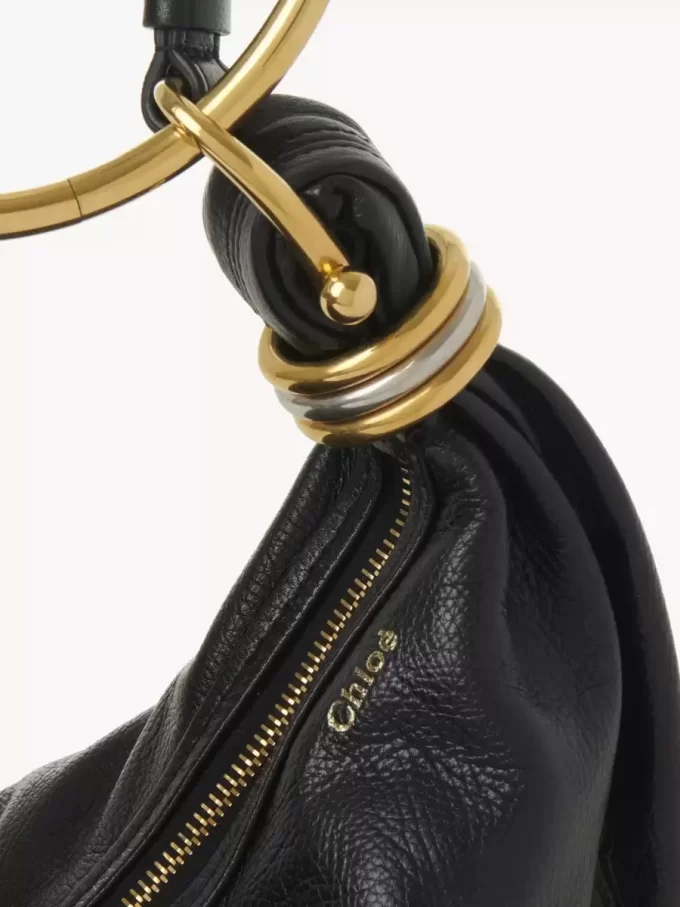 Petit sac hobo bracelet en cuir grainé Petit sac hobo bracelet en cuir grainé