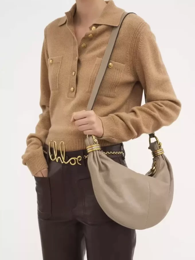 Petit sac hobo bracelet en cuir grainé Petit sac hobo bracelet en cuir grainé