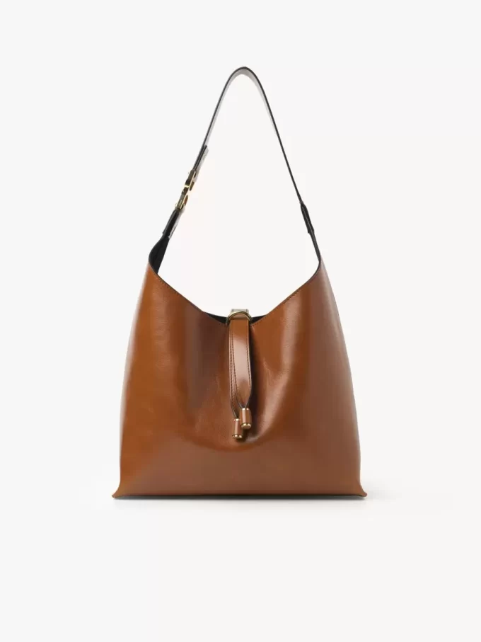 Petit sac hobo Marcie en cuir brillant Petit sac hobo Marcie en cuir brillant