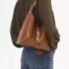 Petit sac hobo Marcie en cuir brillant Petit sac hobo Marcie en cuir brillant