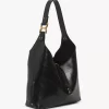 Petit sac hobo Marcie en cuir brillant Petit sac hobo Marcie en cuir brillant