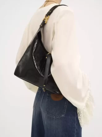 Petit sac hobo Marcie en cuir effet croco