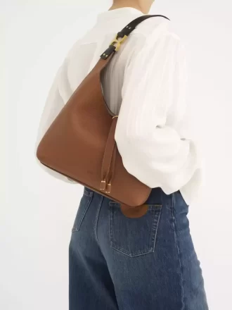 Petit sac hobo Marcie en cuir grainé