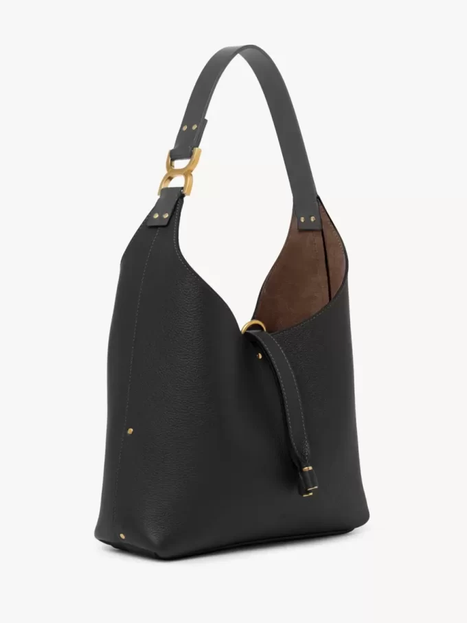 Petit sac hobo Marcie en cuir grainé Petit sac hobo Marcie en cuir grainé