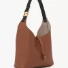 Petit sac hobo Marcie en cuir grainé Petit sac hobo Marcie en cuir grainé