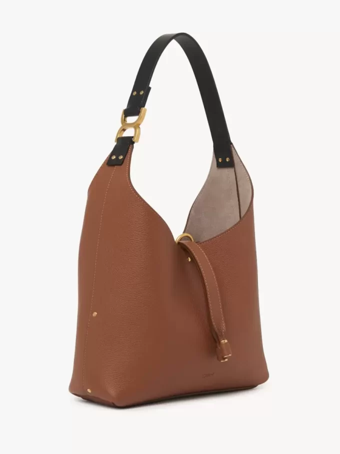 Petit sac hobo Marcie en cuir grainé Petit sac hobo Marcie en cuir grainé