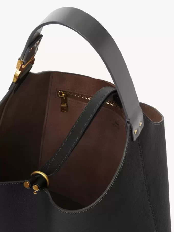 Petit sac hobo Marcie en cuir grainé Petit sac hobo Marcie en cuir grainé