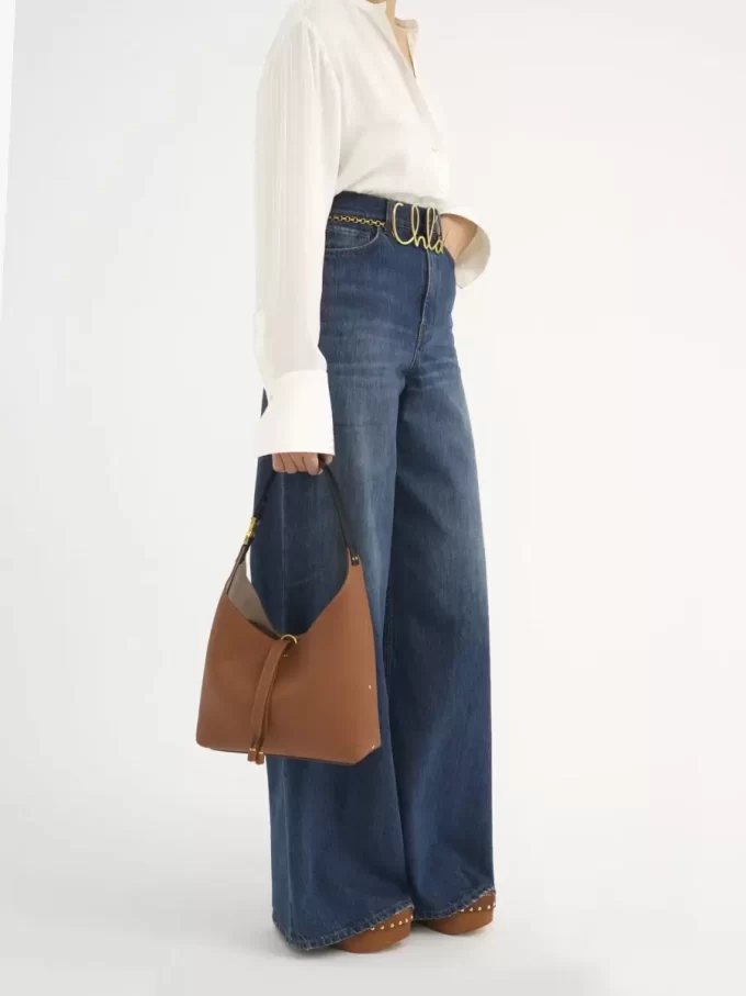 Petit sac hobo Marcie en cuir grainé Petit sac hobo Marcie en cuir grainé
