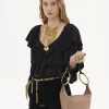 Petit sac à main bracelet en cuir grainé