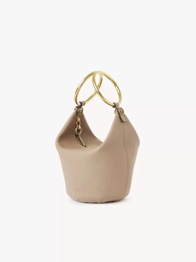 Petit sac à main bracelet en cuir grainé