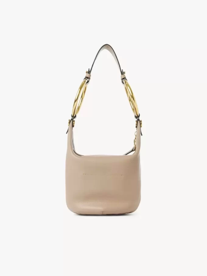 Petit sac à main bracelet en cuir grainé