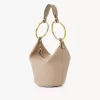 Petit sac à main bracelet en cuir grainé