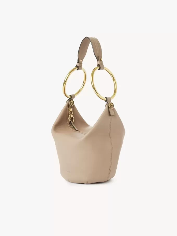 Petit sac à main bracelet en cuir grainé