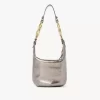 Petit sac à main bracelet en cuir métallisé