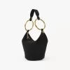 Petit sac à main bracelet en cuir suédé