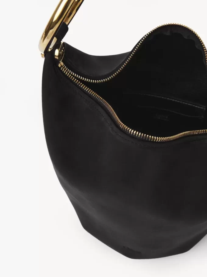 Petit sac à main bracelet en cuir suédé
