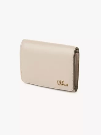 Petit sac à main Chloé Iconic à trois volets avec poche à monnaie en cuir brillant