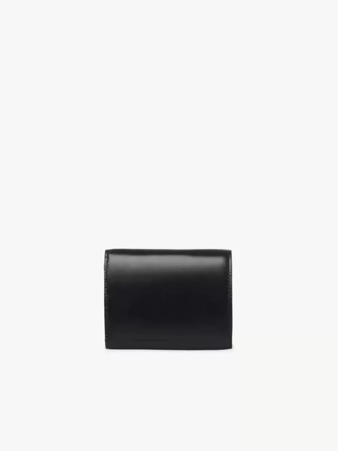 Petit sac à main Chloé Iconic à trois volets avec poche à monnaie en cuir brillant