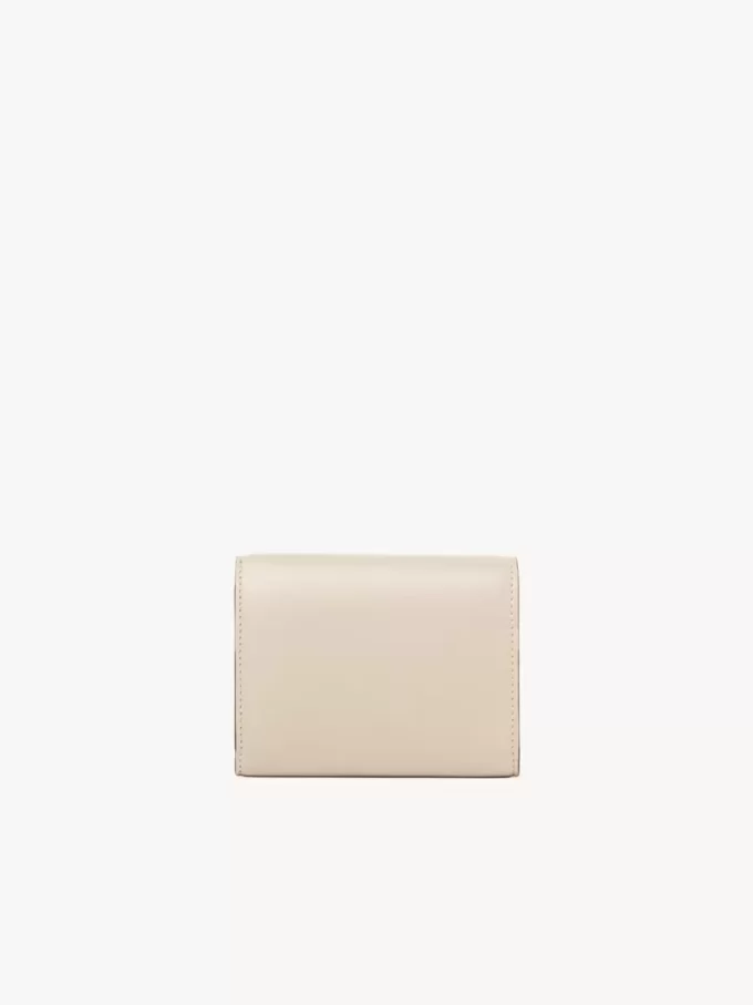 Petit sac à main Chloé Iconic à trois volets avec poche à monnaie en cuir brillant