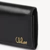 Petit sac à main Chloé Iconic à trois volets avec poche à monnaie en cuir brillant