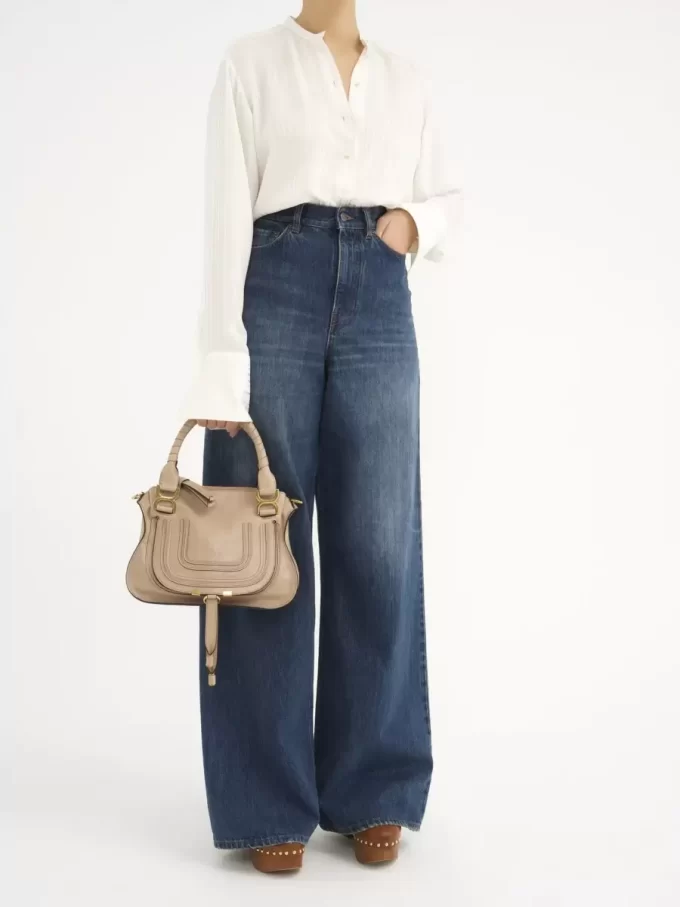 Petit sac Marcie en cuir brillant