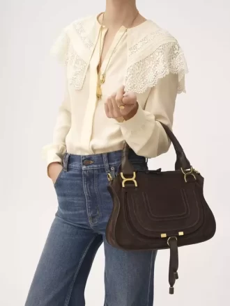 Petit sac Marcie en cuir suédé