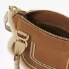 Petit sac Marcie en cuir suédé et peau lainée