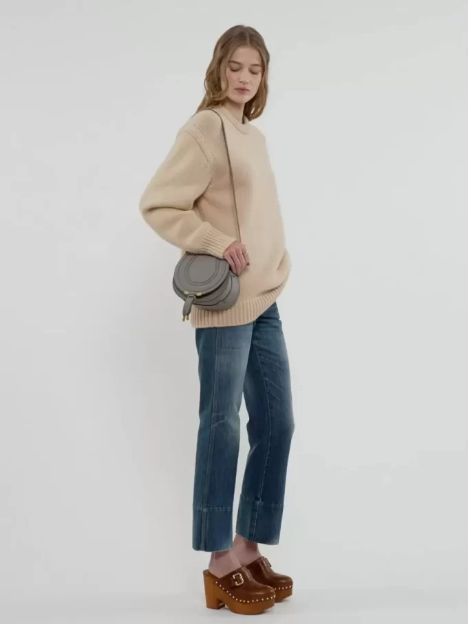 Petit sac selle Marcie en cuir grainé
