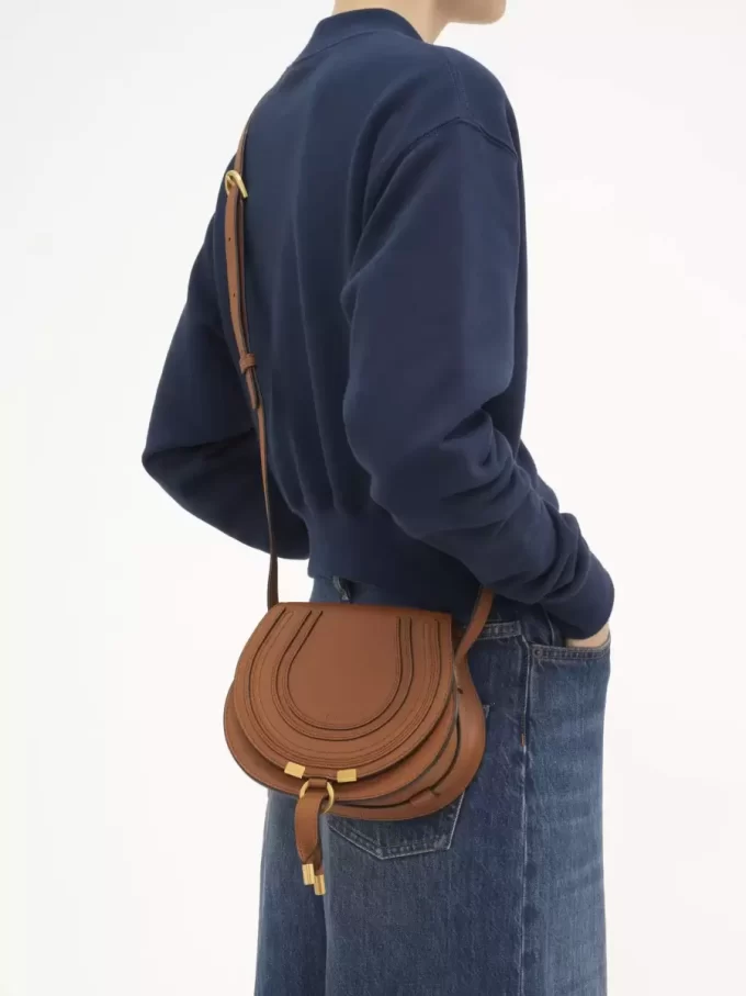 Petit sac selle Marcie en cuir grainé