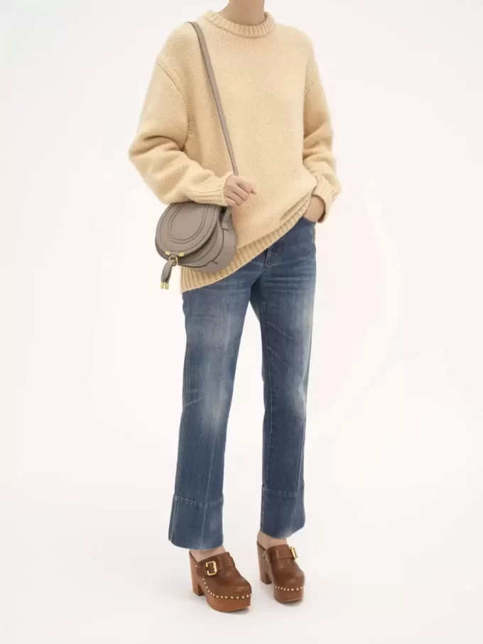 Petit sac selle Marcie en cuir grainé