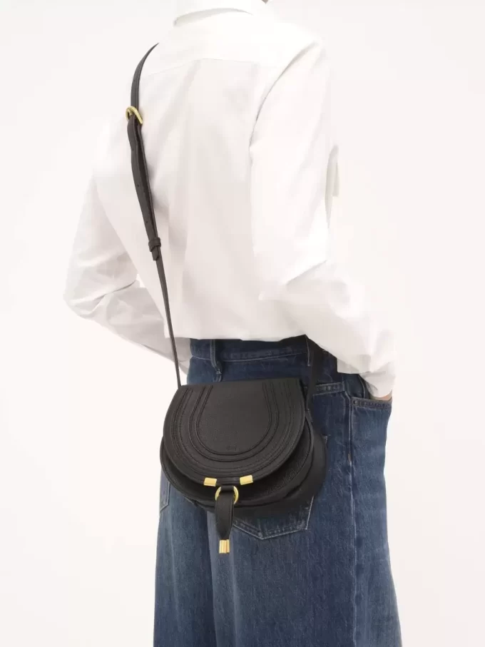 Petit sac selle Marcie en cuir grainé