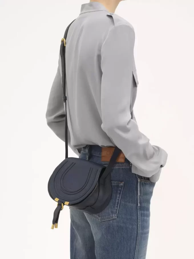 Petit sac selle Marcie en cuir grainé