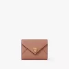 Petite enveloppe à trois volets en cuir grainé