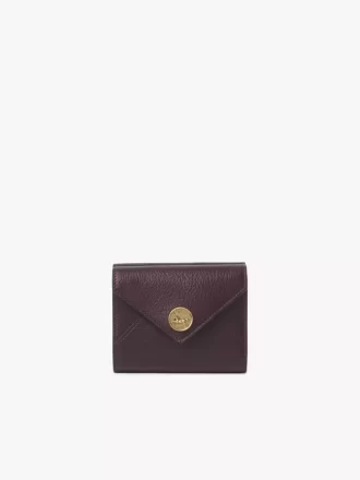 Petite enveloppe à trois volets en cuir grainé Petite enveloppe à trois volets en cuir grainé
